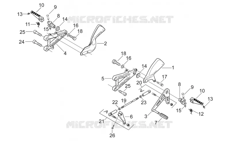 R-pied pilote Aprilia APRILIA-MOTORCYCLES 250 RS 2000  RS 250