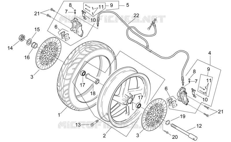 Roue Av. Aprilia APRILIA-MOTORCYCLES 250 RS 2001  RS 250