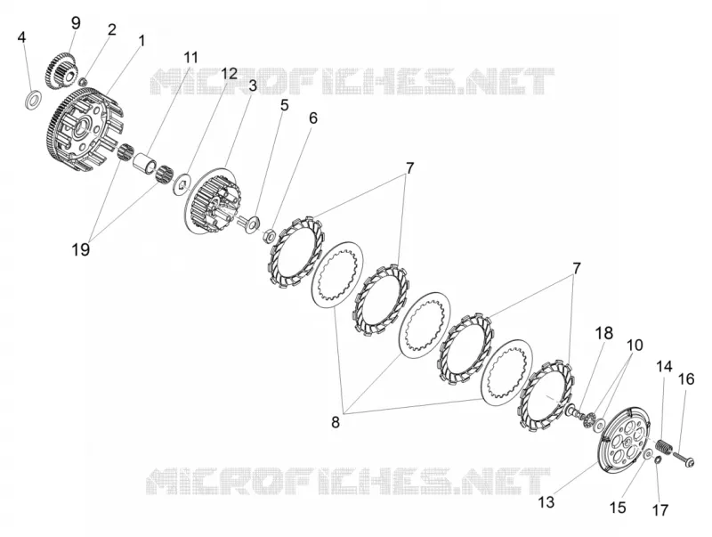 Embrayage Aprilia APRILIA-MOTORCYCLES 50 RS4 2013  RS4 50 2T