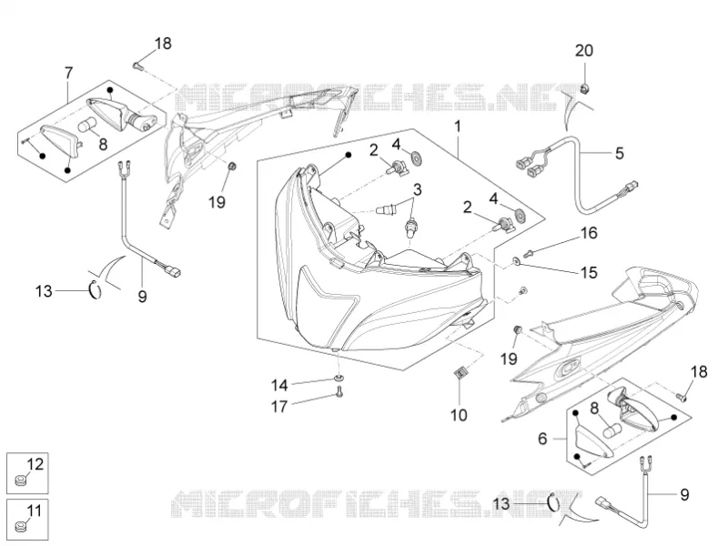 Feux avant Aprilia APRILIA-MOTORCYCLES 50 RS4 2011  RS4 50 2T