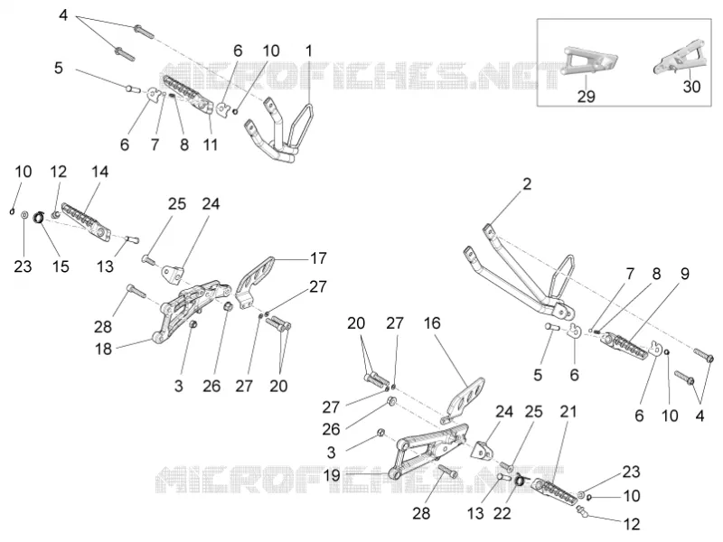 Repose-Pieds Aprilia APRILIA-MOTORCYCLES 50 RS4 2012  RS4 50 2T