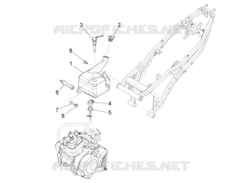 Reservoir d'huile mix Aprilia APRILIA-MOTORCYCLES 50 RS4 2012  RS4 50 2T