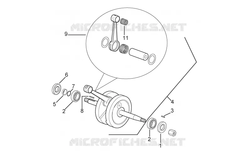 Arbre moteur Aprilia APRILIA-MOTORCYCLES 50 RS 1994  RS 50
