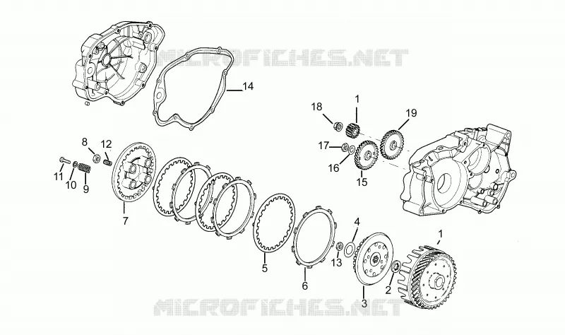 Embrayage Aprilia APRILIA-MOTORCYCLES 50 RS 1993  RS 50
