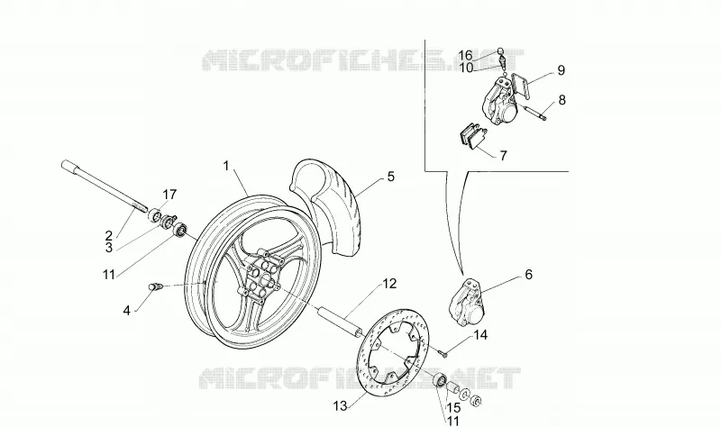 Roue Av. Aprilia APRILIA-MOTORCYCLES 50 RS 1994  RS 50