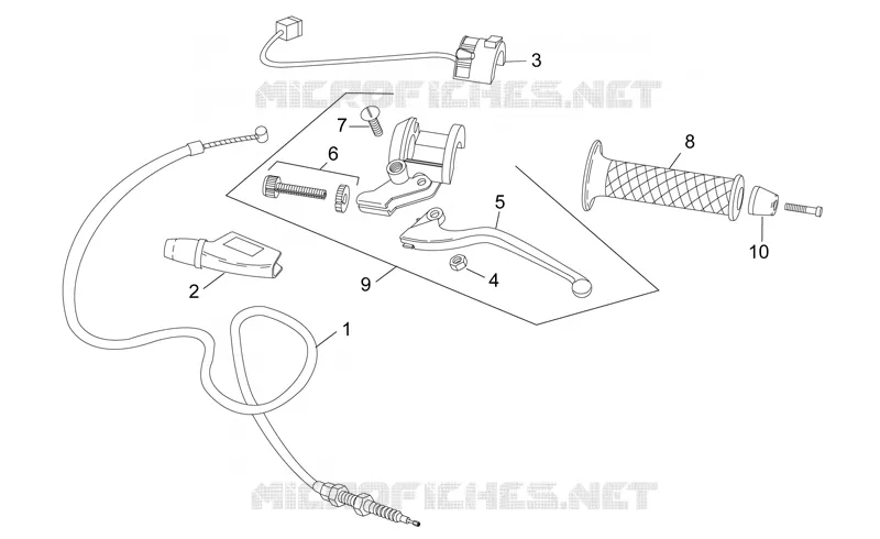 Commandes gche Aprilia APRILIA-MOTORCYCLES 50 RS 1998  RS 50