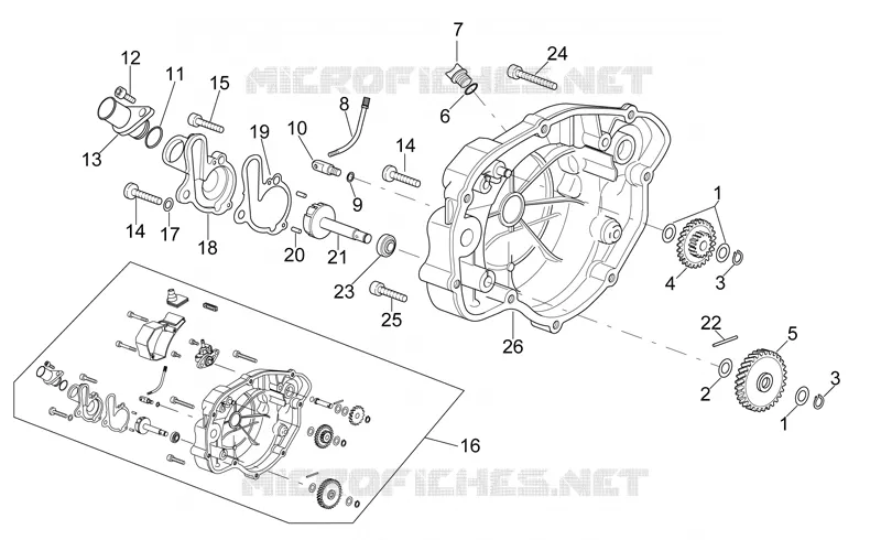 Couvercle embrayage Aprilia APRILIA-MOTORCYCLES 50 RS 2000  RS 50