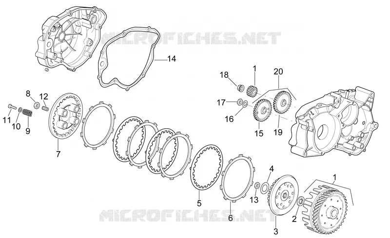 Embrayage Aprilia APRILIA-MOTORCYCLES 50 RS 2000  RS 50