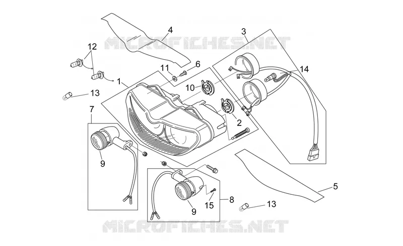 Feux avant Aprilia APRILIA-MOTORCYCLES 50 RS 2001  RS 50
