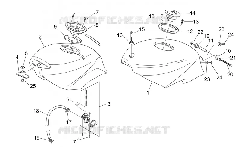 Reservoir carburant Aprilia APRILIA-MOTORCYCLES 50 RS 2005  RS 50