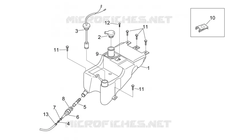 Réservoir  huile Aprilia APRILIA-MOTORCYCLES 50 RS 1999  RS 50