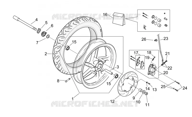 Roue Av. Aprilia APRILIA-MOTORCYCLES 50 RS 2005  RS 50