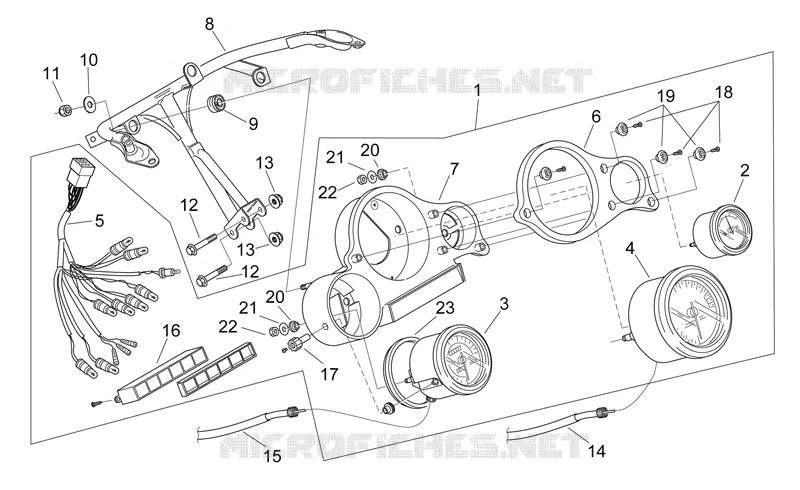 Tableau de bord Aprilia APRILIA-MOTORCYCLES 50 RS 2003  RS 50