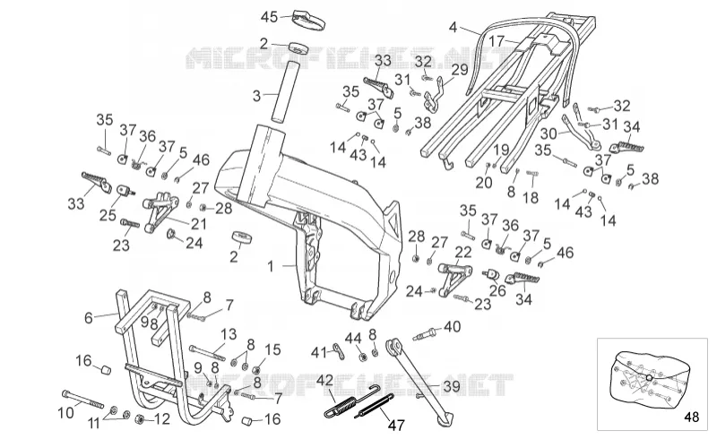 CHASSIS - Berceau Aprilia APRILIA-MOTORCYCLES 50 RS 2007  RS 50