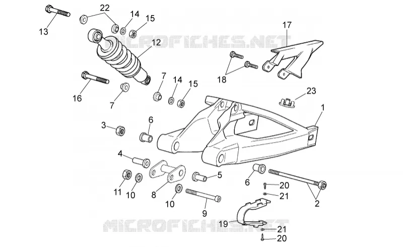 Fourche arriere - Amortisseur Aprilia APRILIA-MOTORCYCLES 50 RS 2009  RS 50