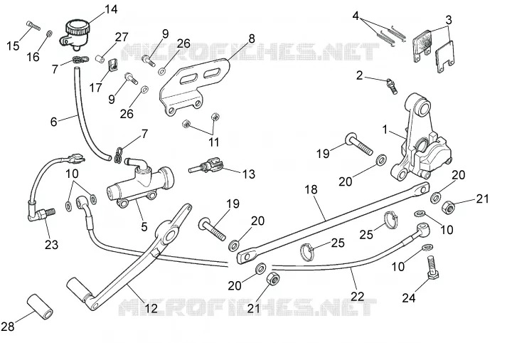 Sys.frein arrière Aprilia APRILIA-MOTORCYCLES 50 RS 2007  RS 50
