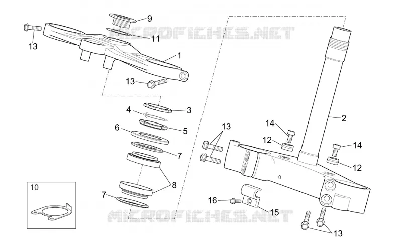 Direction Aprilia APRILIA-MOTORCYCLES 1000 RST-FUTURA 2003  RST 1000 Futura