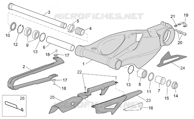 Fourche arriere Aprilia APRILIA-MOTORCYCLES 1000 RST-FUTURA 2002  RST 1000 Futura