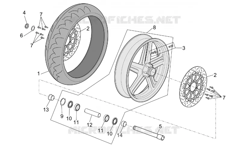 Roue AV Aprilia APRILIA-MOTORCYCLES 1000 RST-FUTURA 2001  RST 1000 Futura