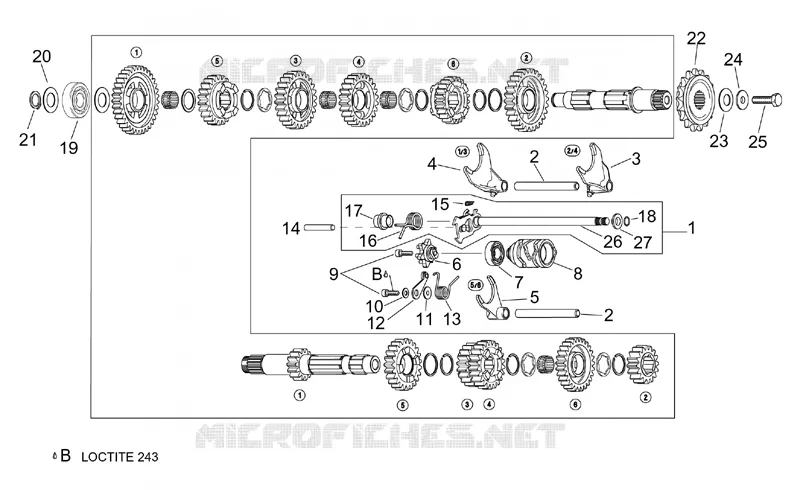 Selecteur boîte de vitesses Aprilia APRILIA-MOTORCYCLES 1000 RST-FUTURA 2001  RST 1000 Futura