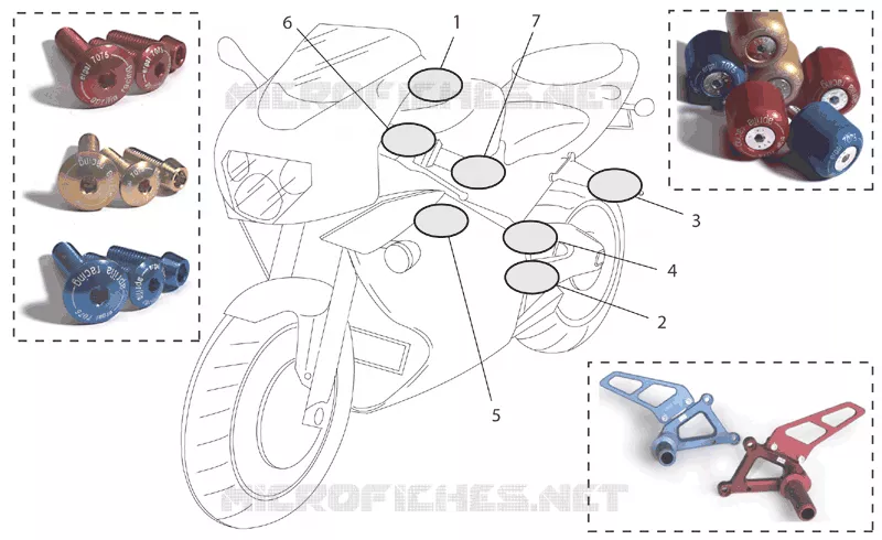 Acc. - Cyclisme II Aprilia APRILIA-MOTORCYCLES 1000 RSV 1998  RSV 1000