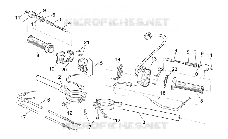 Guidon Aprilia APRILIA-MOTORCYCLES 1000 RSV 1999  RSV 1000