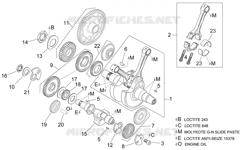 Arbre moteur I Aprilia APRILIA-MOTORCYCLES 1000 RSV 2000  RSV 1000