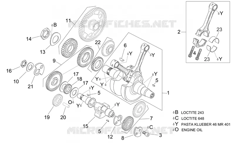Arbre moteur I Aprilia APRILIA-MOTORCYCLES 1000 RSV 2004  RSV 1000