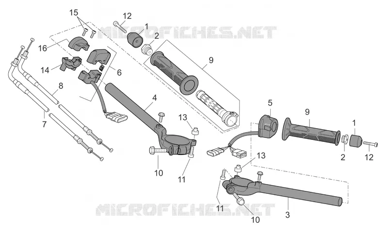 Guidon - Commandes Aprilia APRILIA-MOTORCYCLES 1000 RSV 2006  RSV 1000