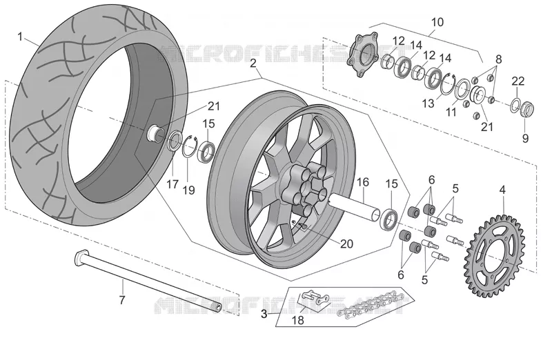 Roue ar.Factory - Dream I Aprilia APRILIA-MOTORCYCLES 1000 RSV 2008  RSV 1000