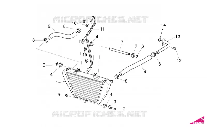 Radiateur huile Aprilia APRILIA-MOTORCYCLES 1000 RSV 2010  RSV4 1000 R