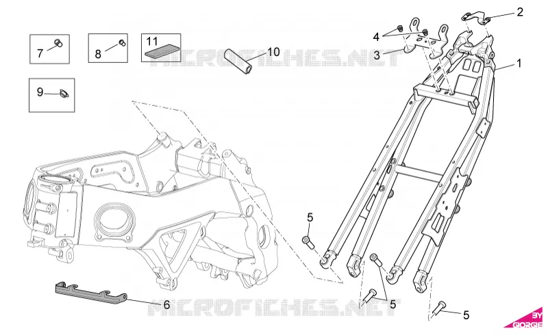 Chassis II Aprilia APRILIA-MOTORCYCLES 1000 RSV 2010  RSV4 1000 SBK - FACTORY