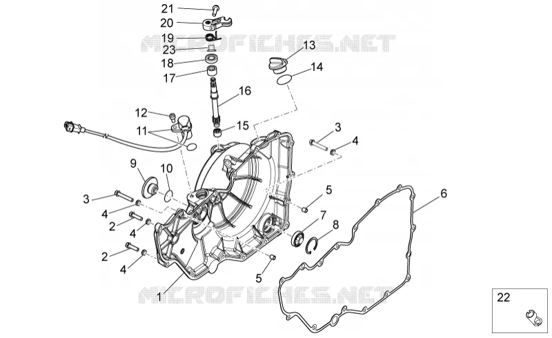 Couvercle embrayage Aprilia APRILIA-MOTORCYCLES 1000 RSV4 2013  RSV4 1000 APRC Factory ABS