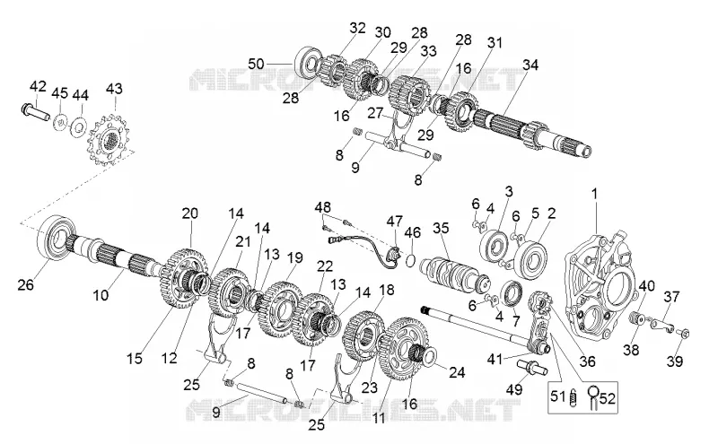 Boîte de vitesses Aprilia APRILIA-MOTORCYCLES 1000 RSV4 2011  RSV4 1000 APRC Factory STD - SE