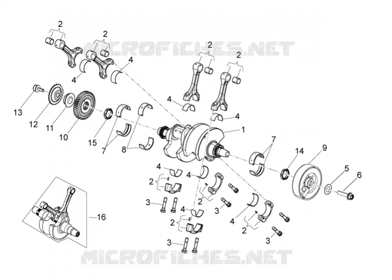 Arbre moteur Aprilia APRILIA-MOTORCYCLES 1000 RSV4 2014  RSV4 1000 APRC R