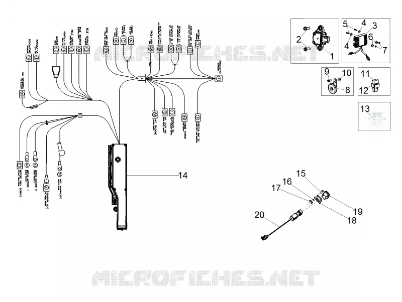 Circuit electrique AV Aprilia APRILIA-MOTORCYCLES 1000 RSV4 2016  RSV4 1000 Racing Factory L.E