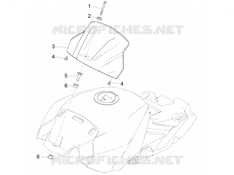 Couvre-réservoir Aprilia APRILIA-MOTORCYCLES 1000 RSV4 2017  RSV4 1000 Racing Factory L.E