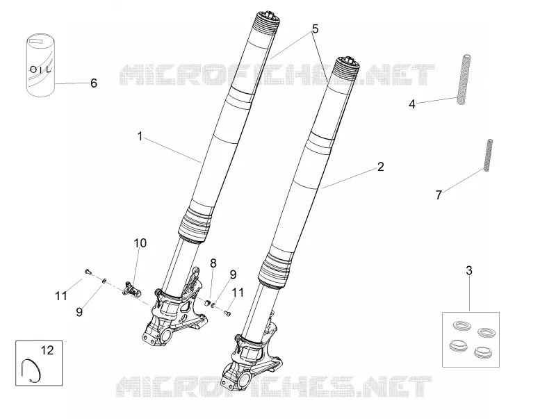 Fourche Av. Ohlins Aprilia APRILIA-MOTORCYCLES 1000 RSV4 2017  RSV4 1000 Racing Factory L.E
