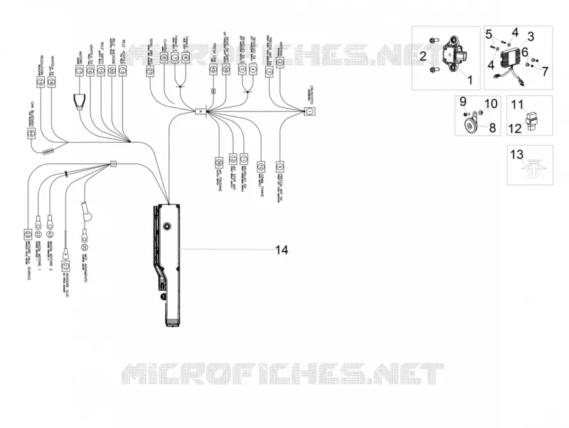 Circuit electrique AV Aprilia APRILIA-MOTORCYCLES 1000 RSV4 2015  RSV4 1000 RR