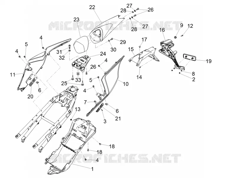 Carrosserie posterieure Aprilia APRILIA-MOTORCYCLES 1000 RSV4 2016  RSV4 1000 RR