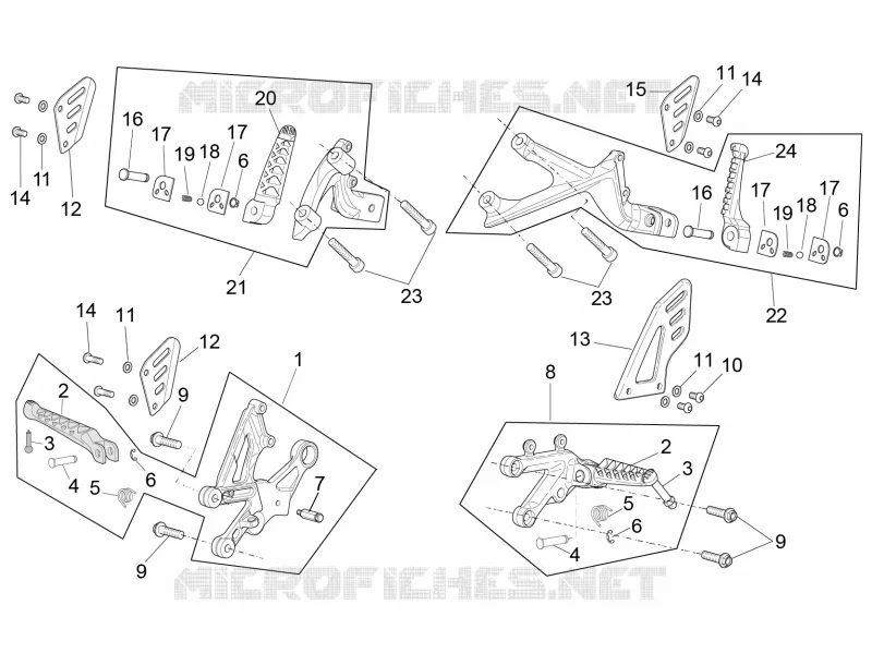 Repose-Pieds Aprilia APRILIA-MOTORCYCLES 1000 RSV4 2016  RSV4 1000 RR