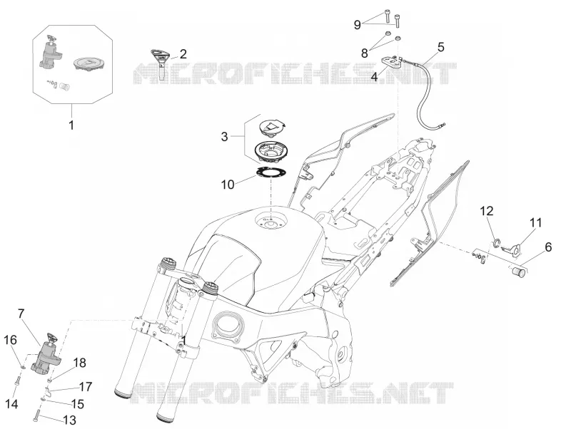 Serrures Aprilia APRILIA-MOTORCYCLES 1000 RSV4 2017  RSV4 1000 RR