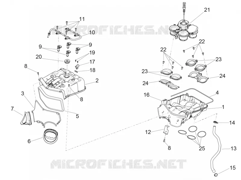 Corps filtre Aprilia APRILIA-MOTORCYCLES 1000 RSV4 2015  RSV4 1000 RR Racer Pack