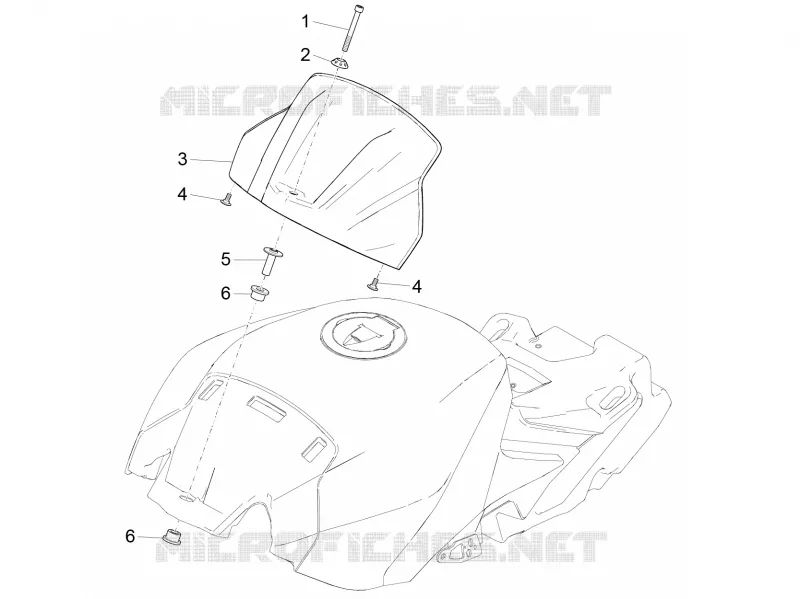 Couvre-réservoir Aprilia APRILIA-MOTORCYCLES 1000 RSV4 2015  RSV4 1000 RR Racer Pack