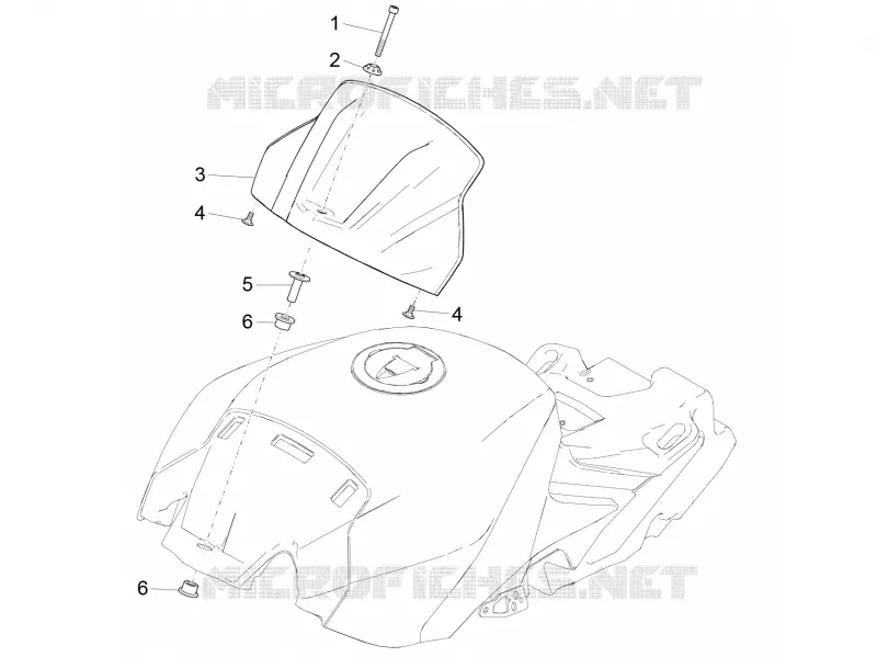 Couvre-réservoir Aprilia APRILIA-MOTORCYCLES 1000 RSV4 2016  RSV4 1000 RR