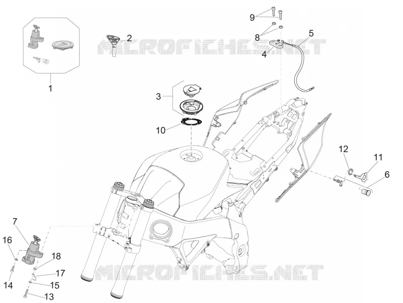 Serrures Aprilia APRILIA-MOTORCYCLES 1000 RSV4 2016  RSV4 1000 RR