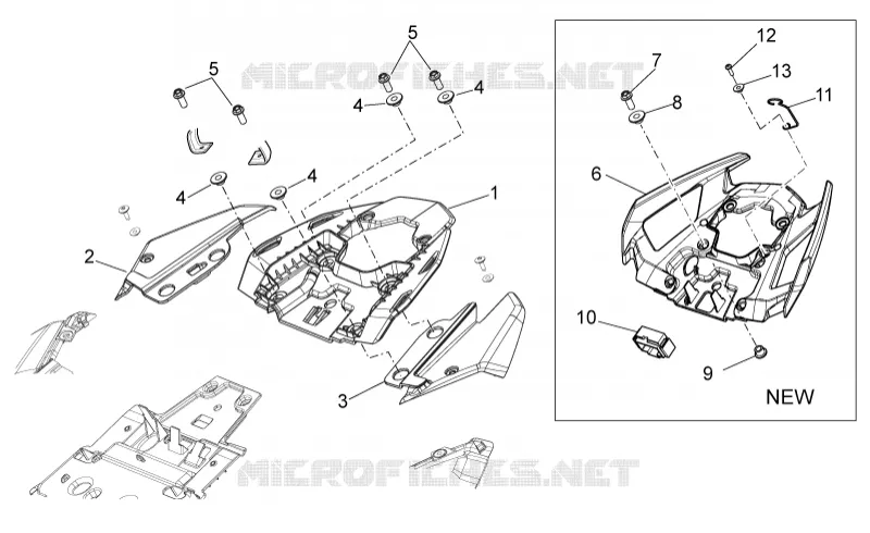 Carrosserie posterieure II Aprilia APRILIA-MOTORCYCLES 750 SHIVER 2009  Shiver