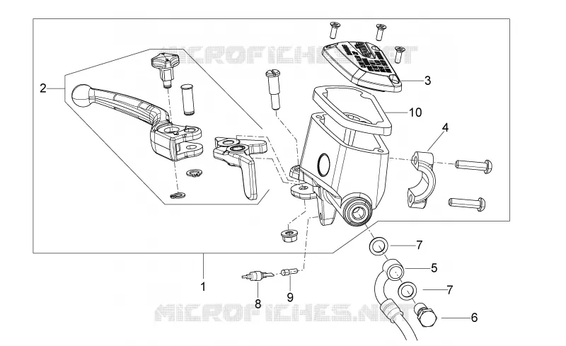 Maît. cyl. frein AV Aprilia APRILIA-MOTORCYCLES 750 SHIVER 2008  Shiver