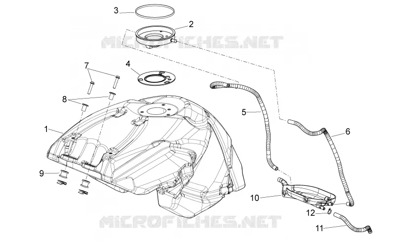 Réservoir essence Aprilia APRILIA-MOTORCYCLES 750 SHIVER 2007  Shiver