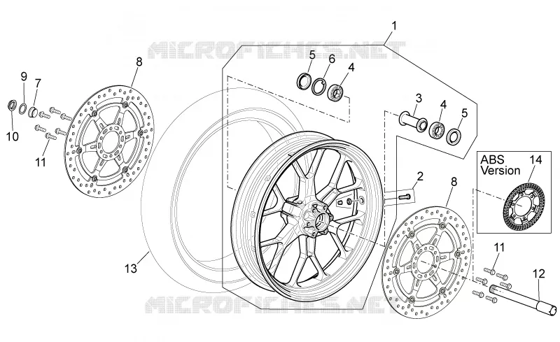 Roue Av. Aprilia APRILIA-MOTORCYCLES 750 SHIVER 2009  Shiver